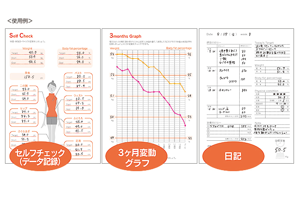HF ダイアリー＜A5＞ 3ヶ月ダイエット用_詳細